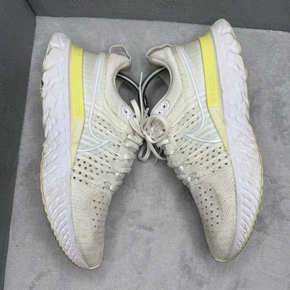 Nike React Infinity Run Flyknit 2 Womens 10 White Light Citron CT2423-100